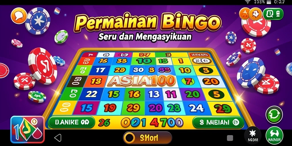 Screenshot gameplay ASIA100 menampilkan keseruan bermain bingo bersama teman.