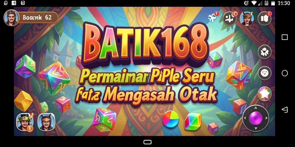 Tampilan gameplay seru dari BATIK168 dengan desain puzzle yang menawan.