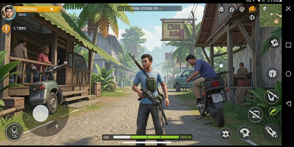 Gameplay C7890 menampilkan interaksi karakter yang dinamis dan detail.