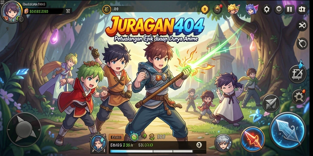 Tampilan gameplay JURAGAN404 yang seru dan menawan dalam dunia Anime.