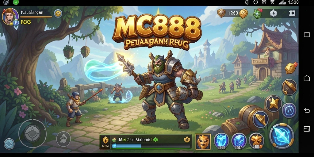 Tampilan gameplay RPG yang menantang dan mendebarkan di MC888.
