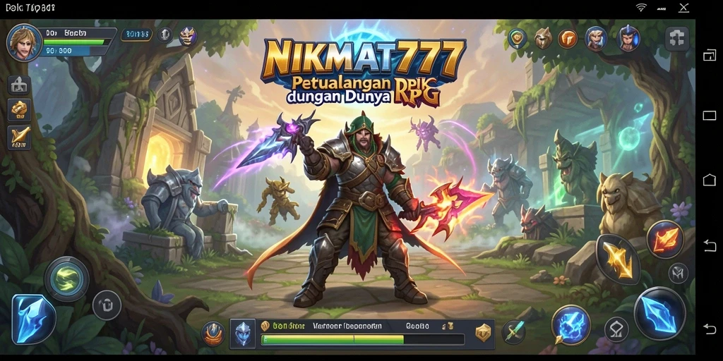 Tangkapan layar menunjukkan aksi seru dalam gameplay RPG NIKMAT777.