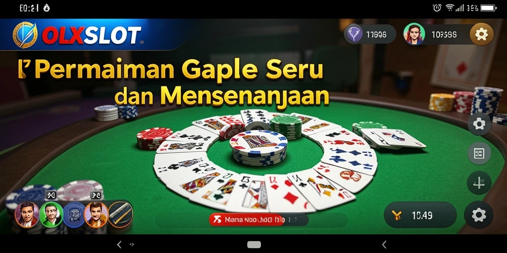 Tampilan screenshot OLXSLOT menunjukkan gameplay Gaple yang seru dan menarik.