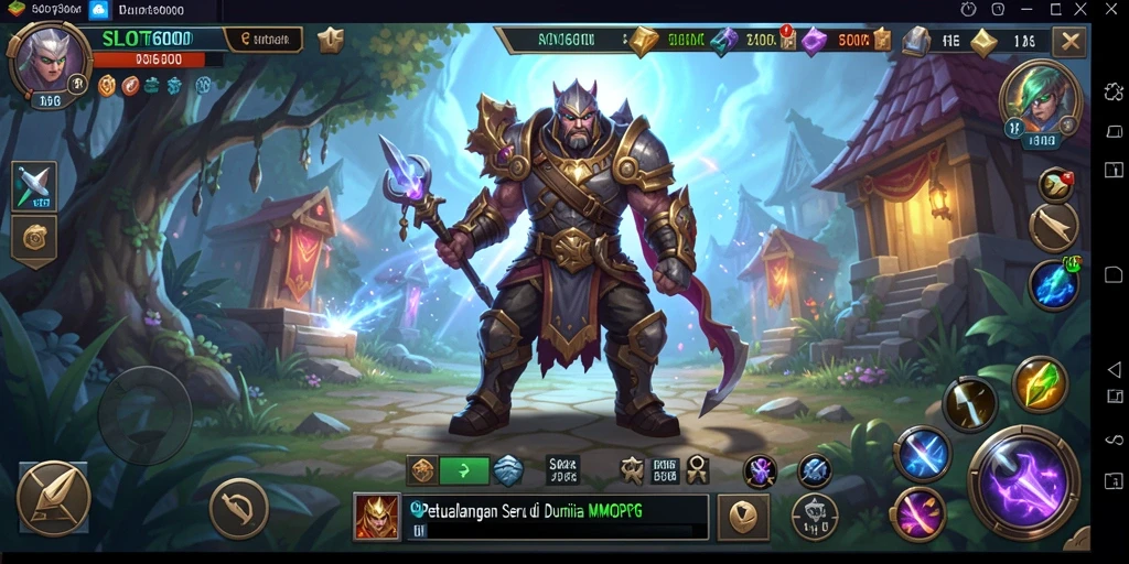 Screenshot menunjukkan aksi seru dalam bermain SLOT6000 di MMORPG.