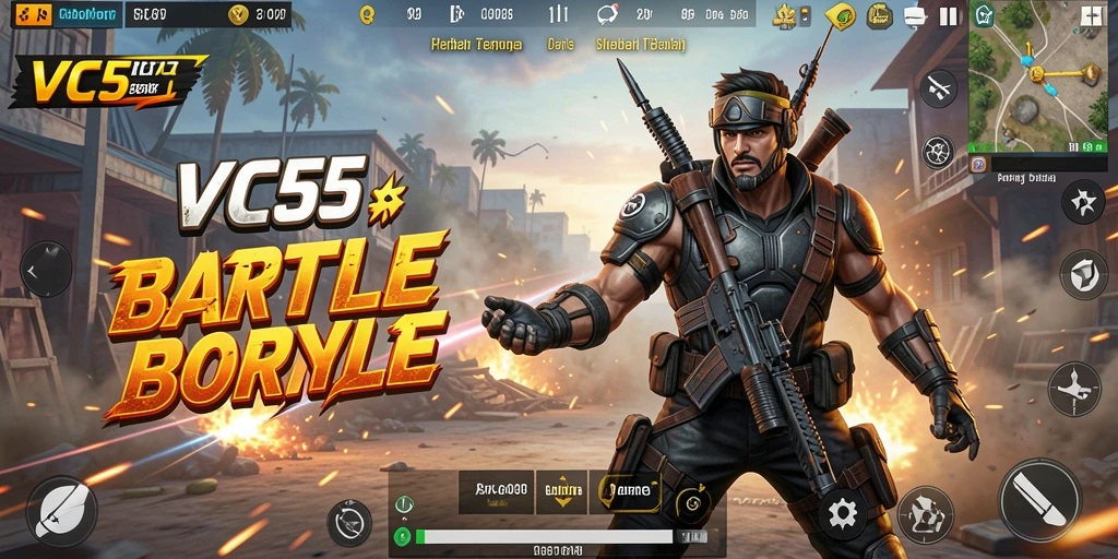 Gameplay seru VC55 dalam pertarungan Battle Royale.