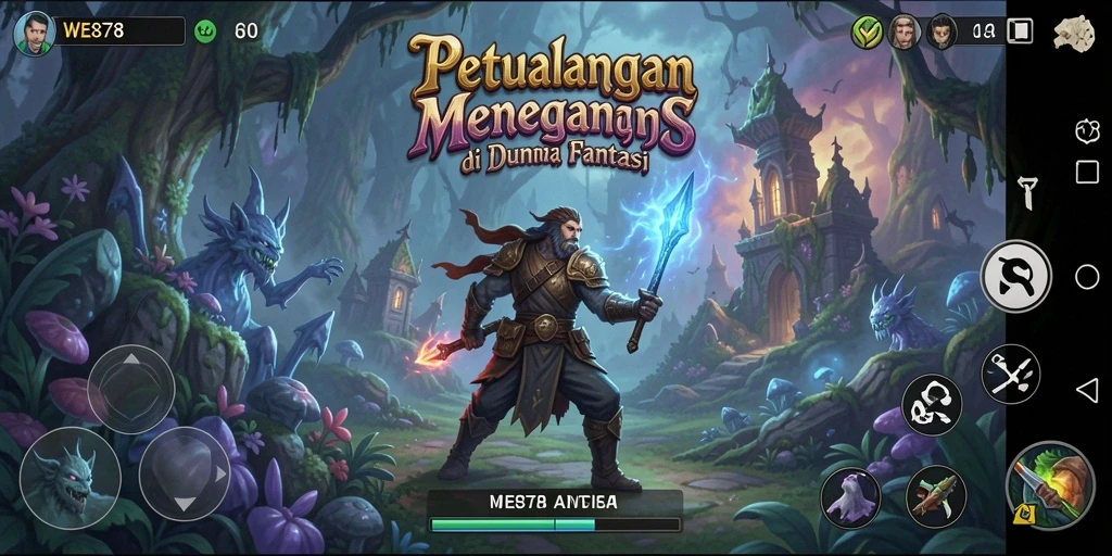Screenshot utama WE878 menampilkan aksi seru dalam gameplay petualangan.