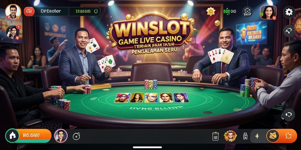 Tampilan gameplay Live Casino di WINSLOT yang mendebarkan dan interaktif.