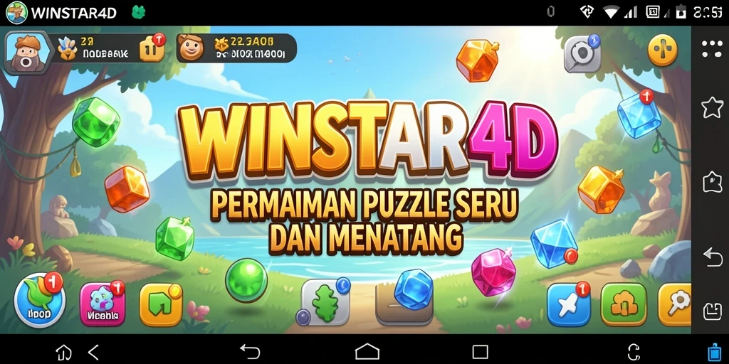 Screenshot gameplay WINSTAR4D menampilkan teka-teki yang seru.